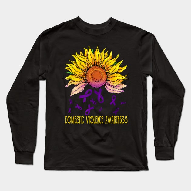 Domestic Violence Awareness Long Sleeve T-Shirt by sevalyilmazardal